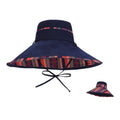 Anna-Kaci Women's Reversible Wide Brim Sun Hat with Chin Tie Large Floppy Brim Packable Summer Beach Hat