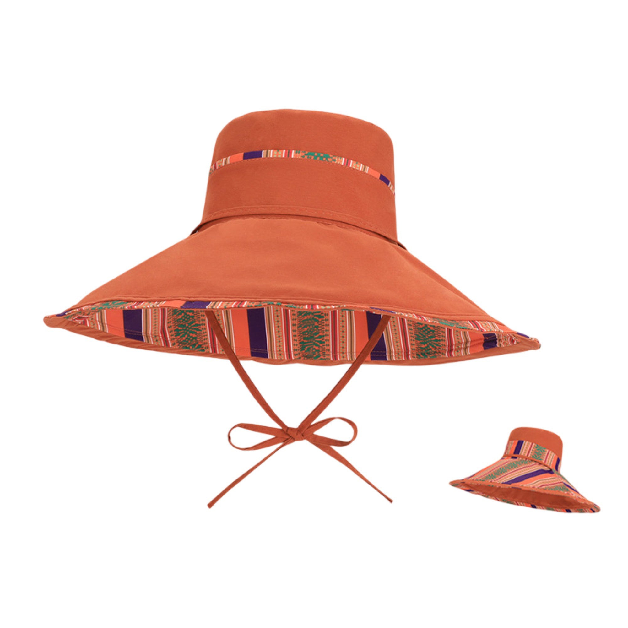 Anna-Kaci Women's Reversible Wide Brim Sun Hat with Chin Tie Large Floppy Brim Packable Summer Beach Hat