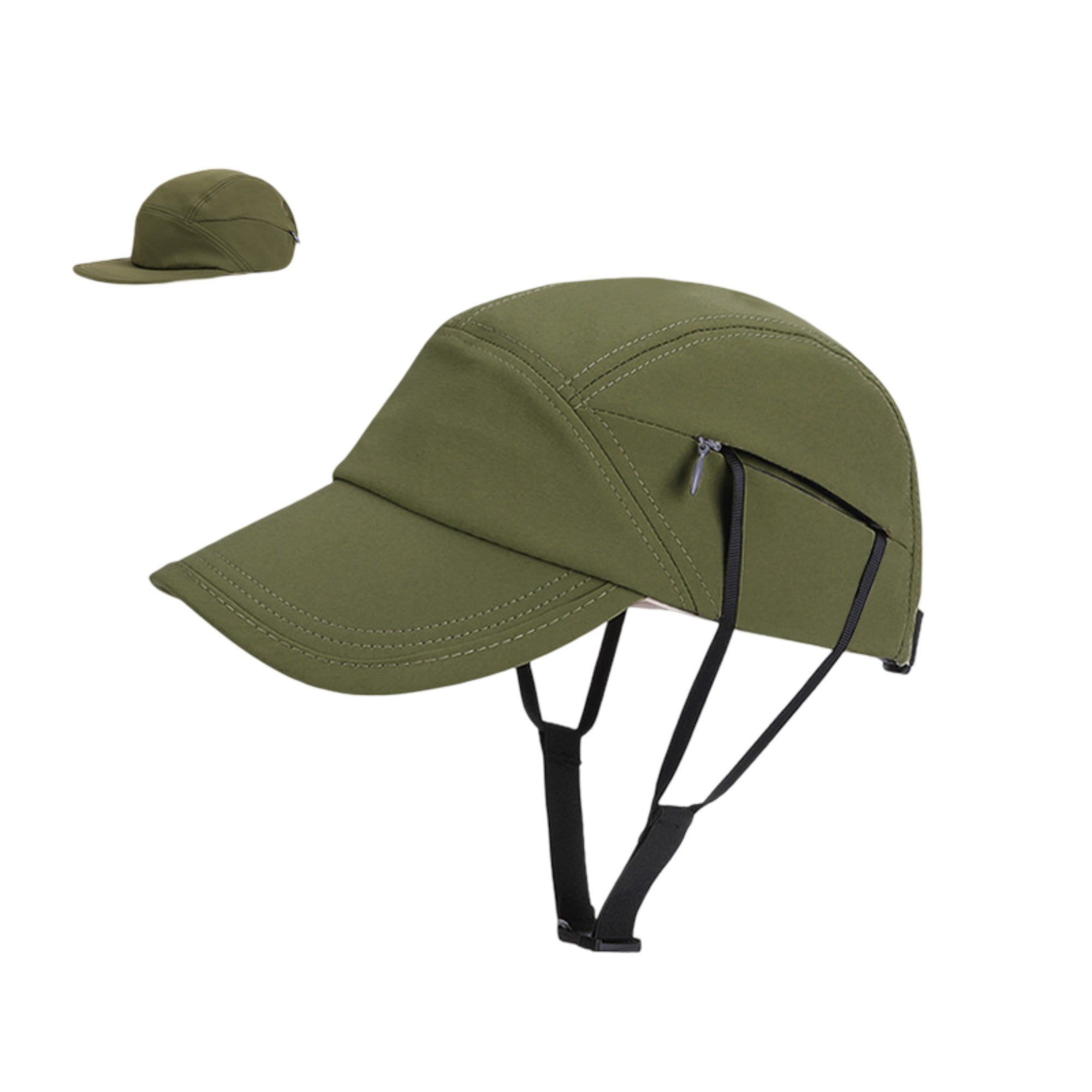 Anna-Kaci Women's Outdoor Baseball Cap with Hidden Chin Strap Breathable Sports Hiking Sun Hat Adjustable Fit