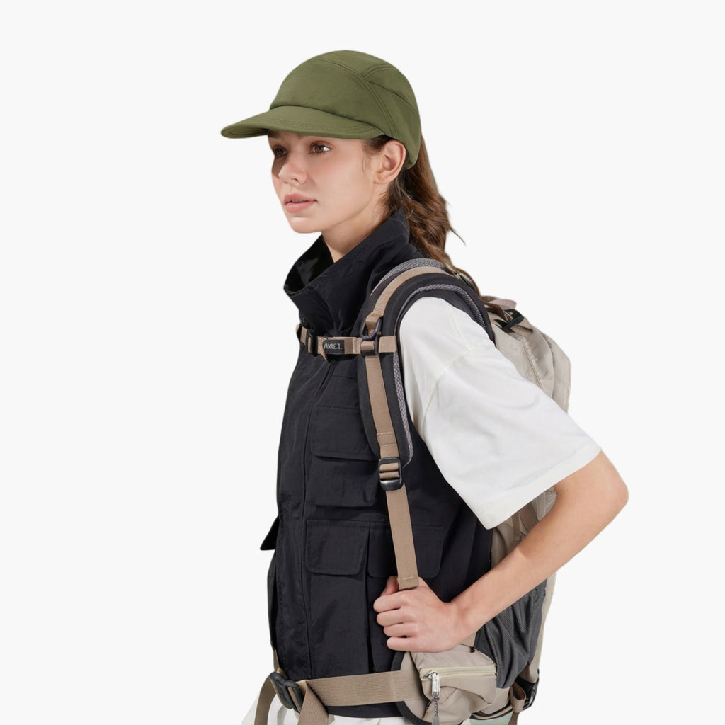 Anna-Kaci Women's Outdoor Baseball Cap with Hidden Chin Strap Breathable Sports Hiking Sun Hat Adjustable Fit