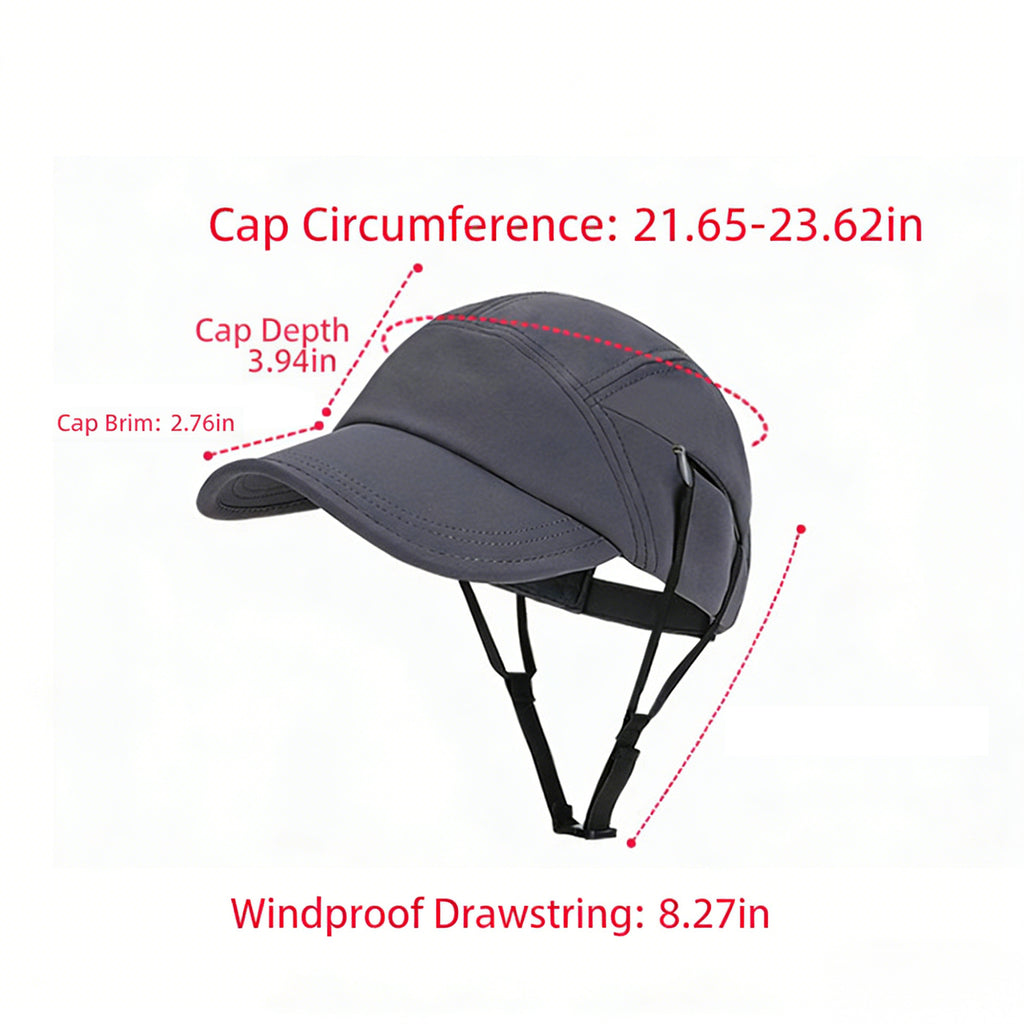 Anna-Kaci Women's Outdoor Baseball Cap with Hidden Chin Strap Breathable Sports Hiking Sun Hat Adjustable Fit
