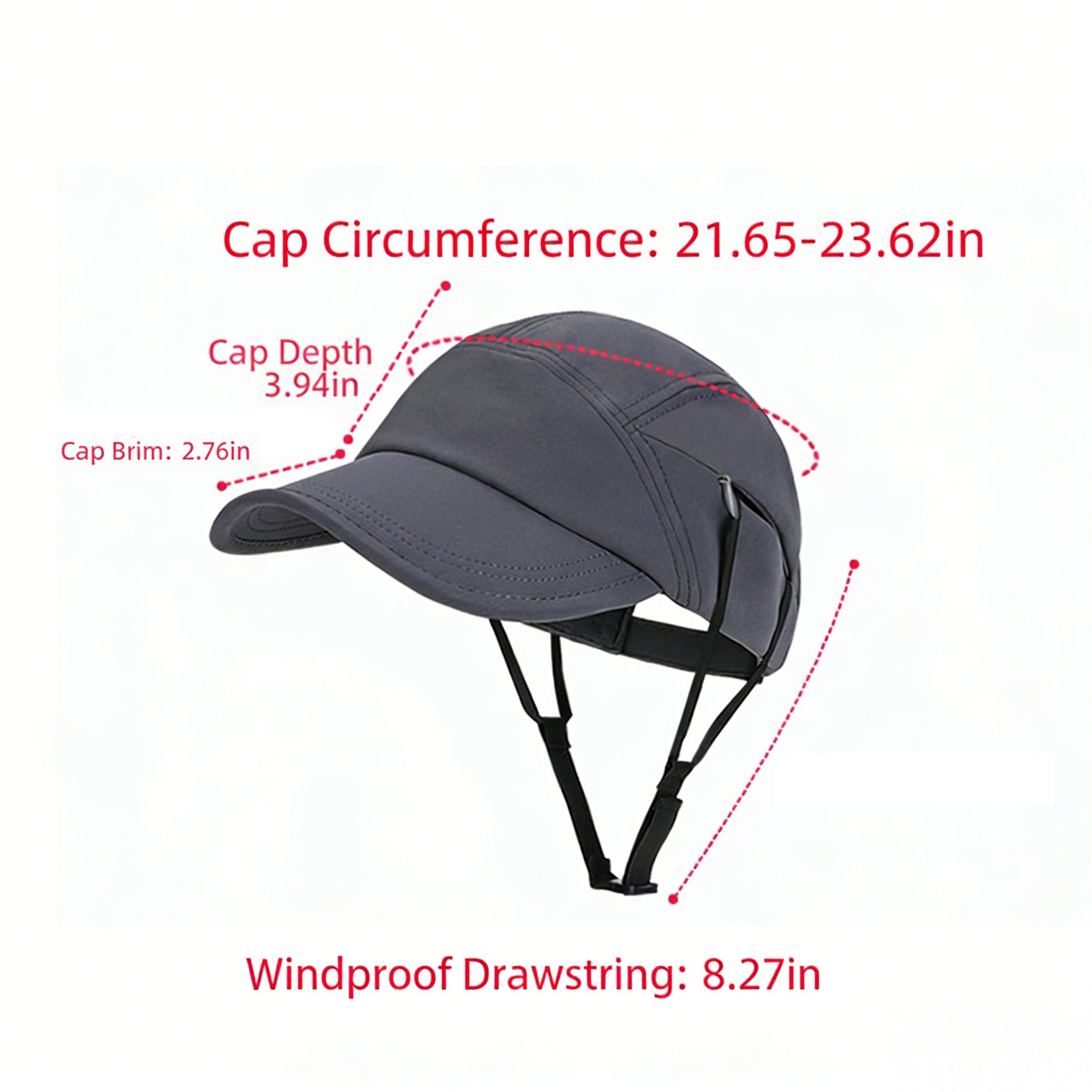 Anna-Kaci Women's Outdoor Baseball Cap with Hidden Chin Strap Breathable Sports Hiking Sun Hat Adjustable Fit