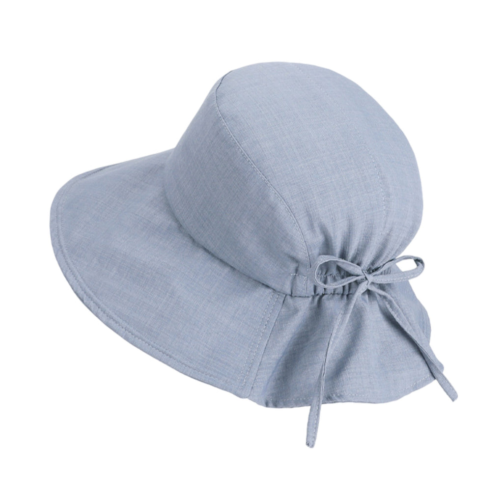 Anna-Kaci Women's Wide Brim Sun Hat with Back Bow Adjustable Cotton Bucket Hat Summer Beach Sun Hat