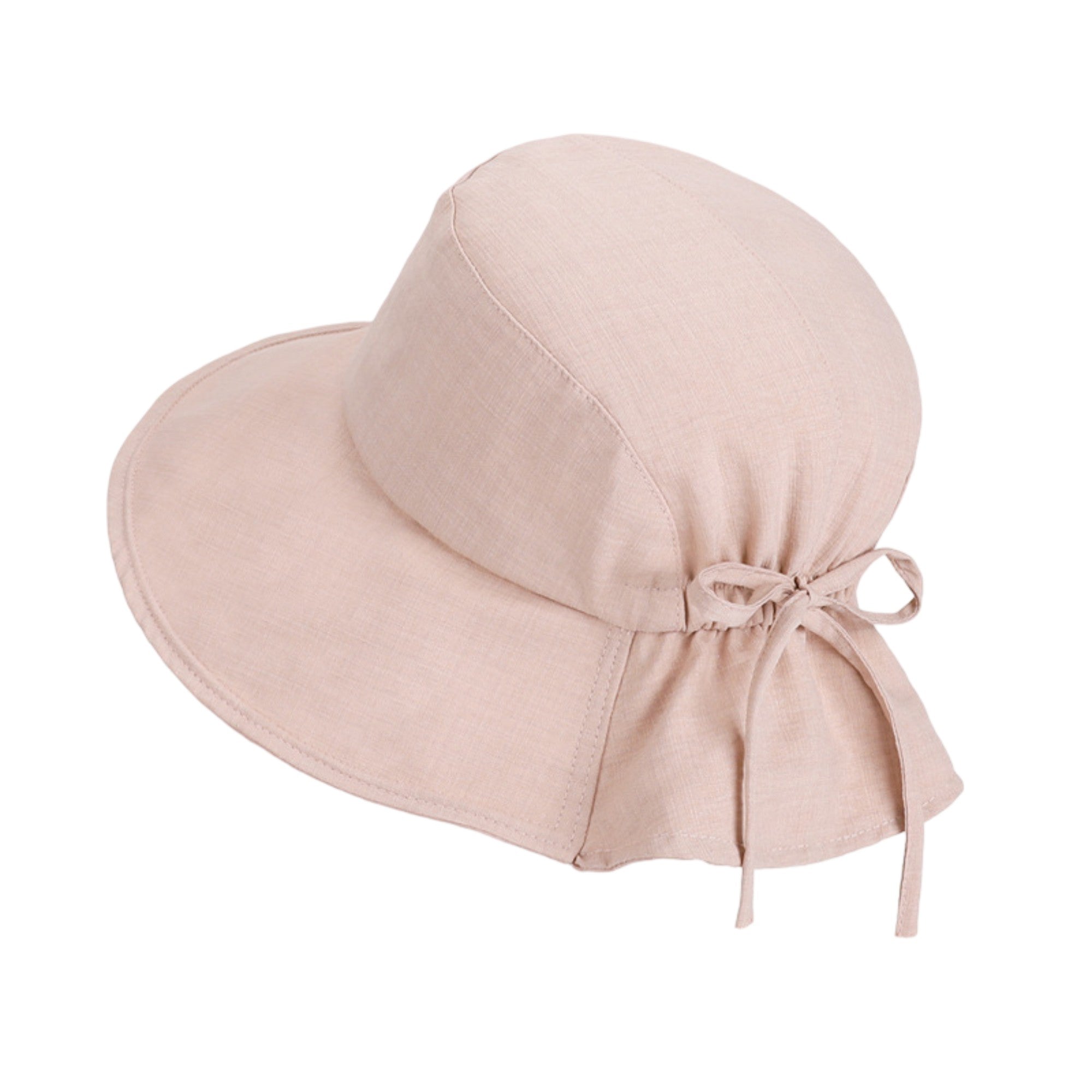 Anna-Kaci Women's Wide Brim Sun Hat with Back Bow Adjustable Cotton Bucket Hat Summer Beach Sun Hat