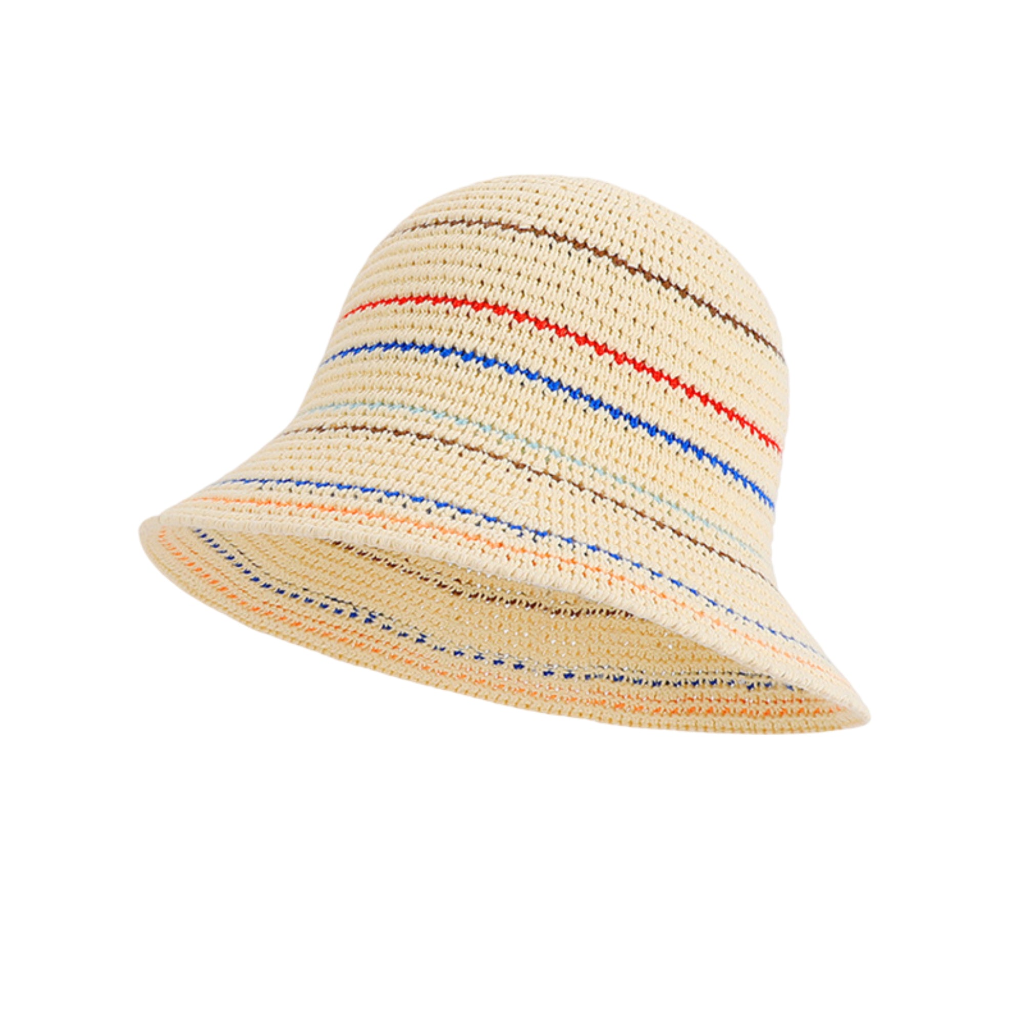 Anna-Kaci Womens Straw Bucket Hat Breathable Woven Sun Hat Lightweight Packable Summer Beach Hat