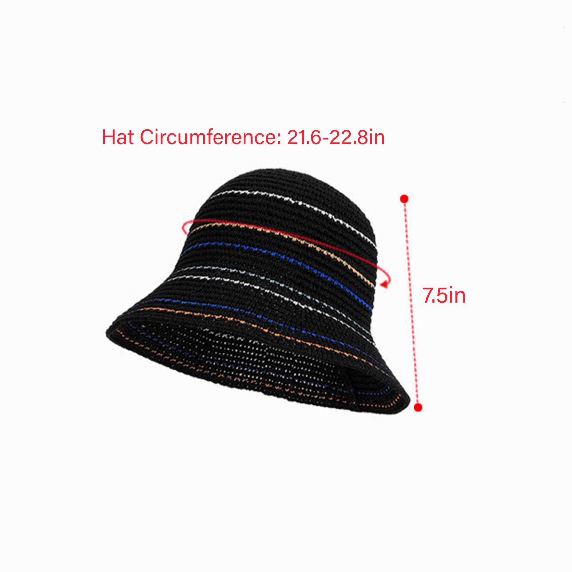 Anna-Kaci Womens Straw Bucket Hat Breathable Woven Sun Hat Lightweight Packable Summer Beach Hat