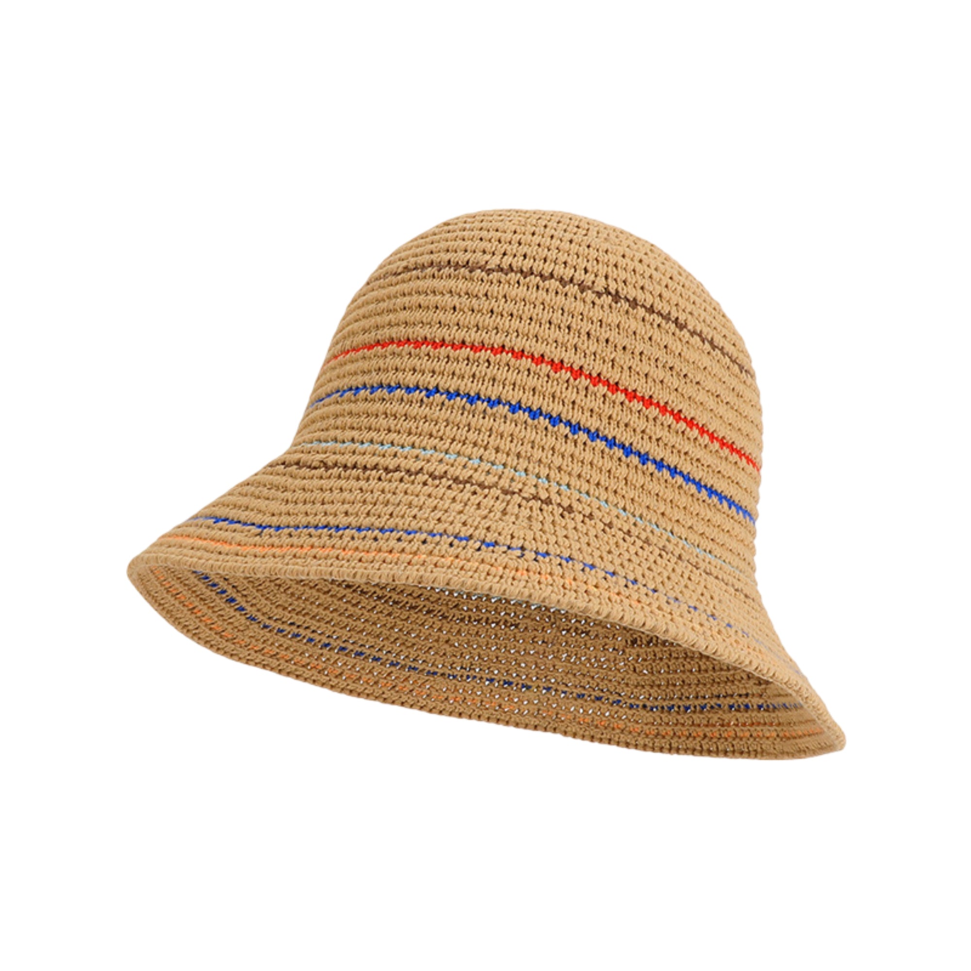 Anna-Kaci Womens Straw Bucket Hat Breathable Woven Sun Hat Lightweight Packable Summer Beach Hat