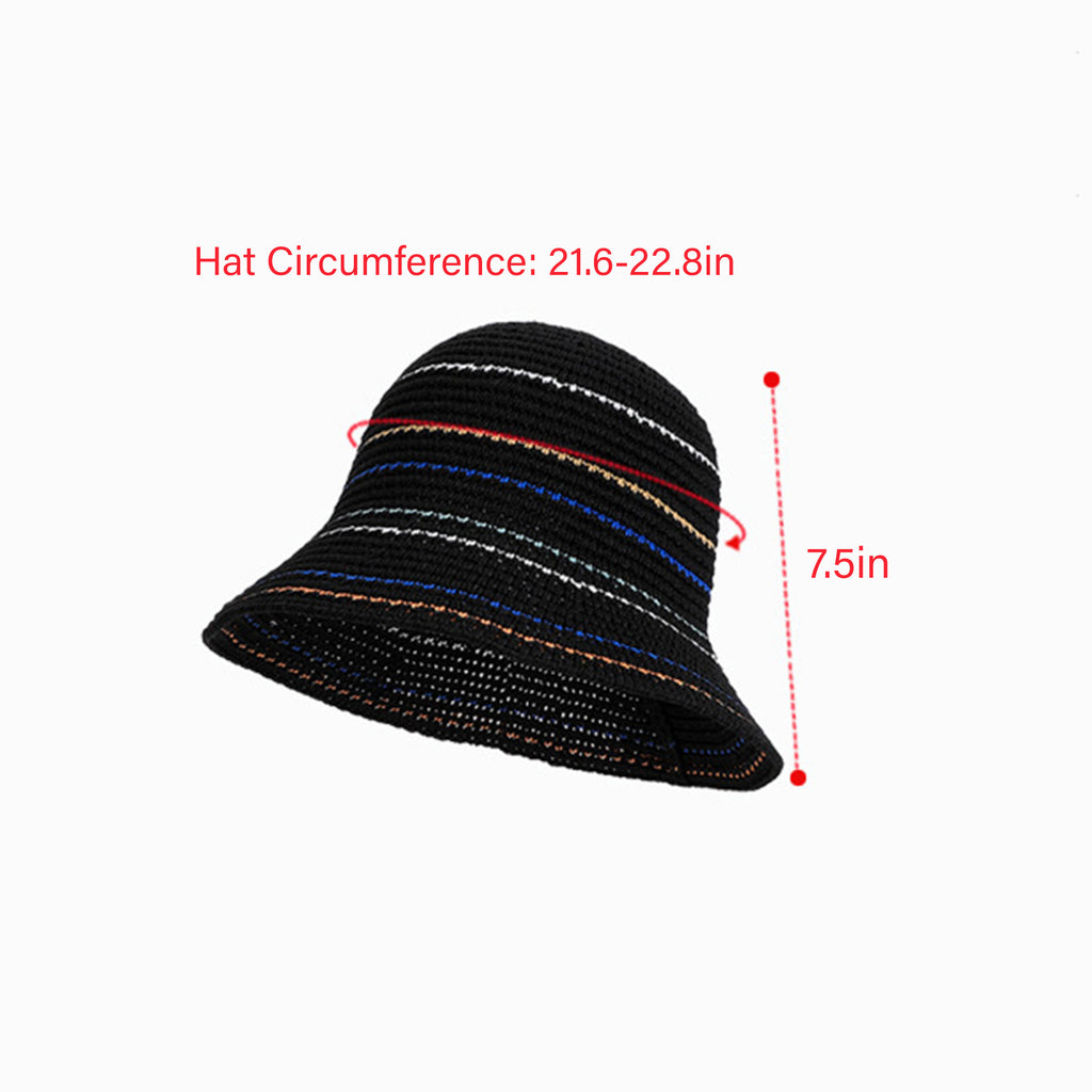 Anna-Kaci Womens Straw Bucket Hat Breathable Woven Sun Hat Lightweight Packable Summer Beach Hat
