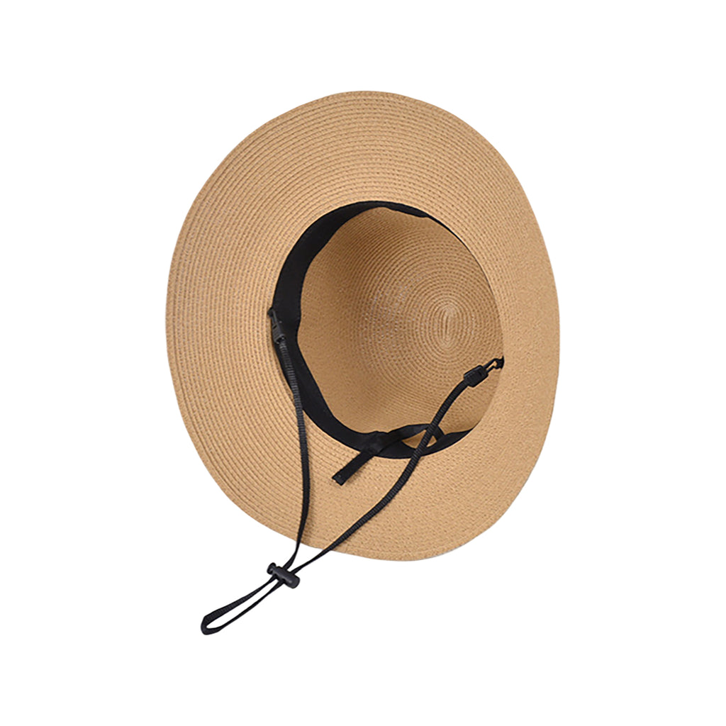 Anna-Kaci Womens Straw Sun Hat with Pearl Accent Band Lightweight Summer Beach Travel Hat