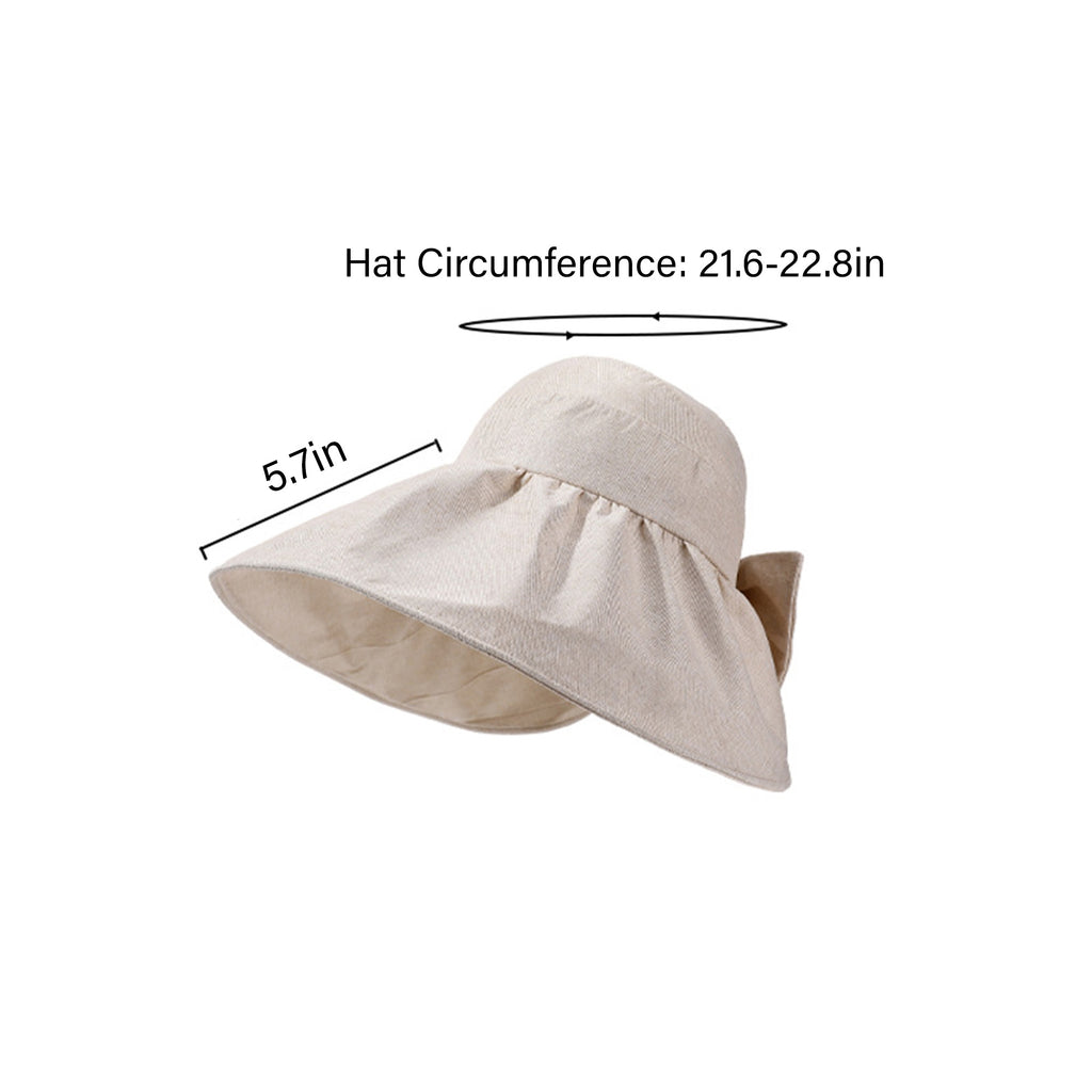 Anna-Kaci Womens Wide Brim Sun Hat with Bow Detail Breathable Foldable Summer Beach Travel Hat