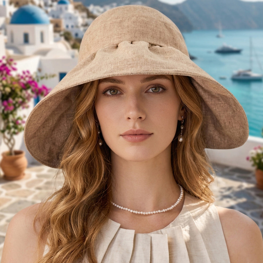 Anna-Kaci Womens Wide Brim Sun Hat with Bow Detail Breathable Foldable Summer Beach Travel Hat