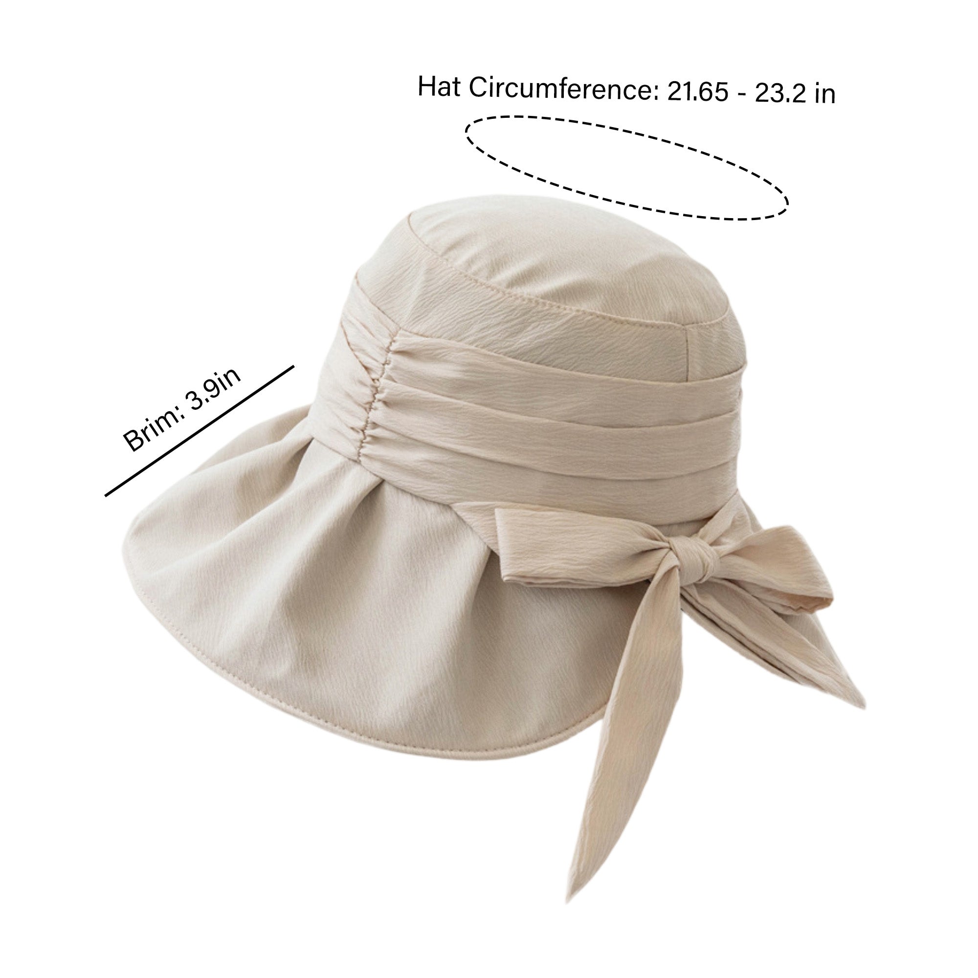 Anna-Kaci Womens Wide Brim Sun Hat with Bow Lightweight Breathable UV Protection Foldable Travel Beach Hat