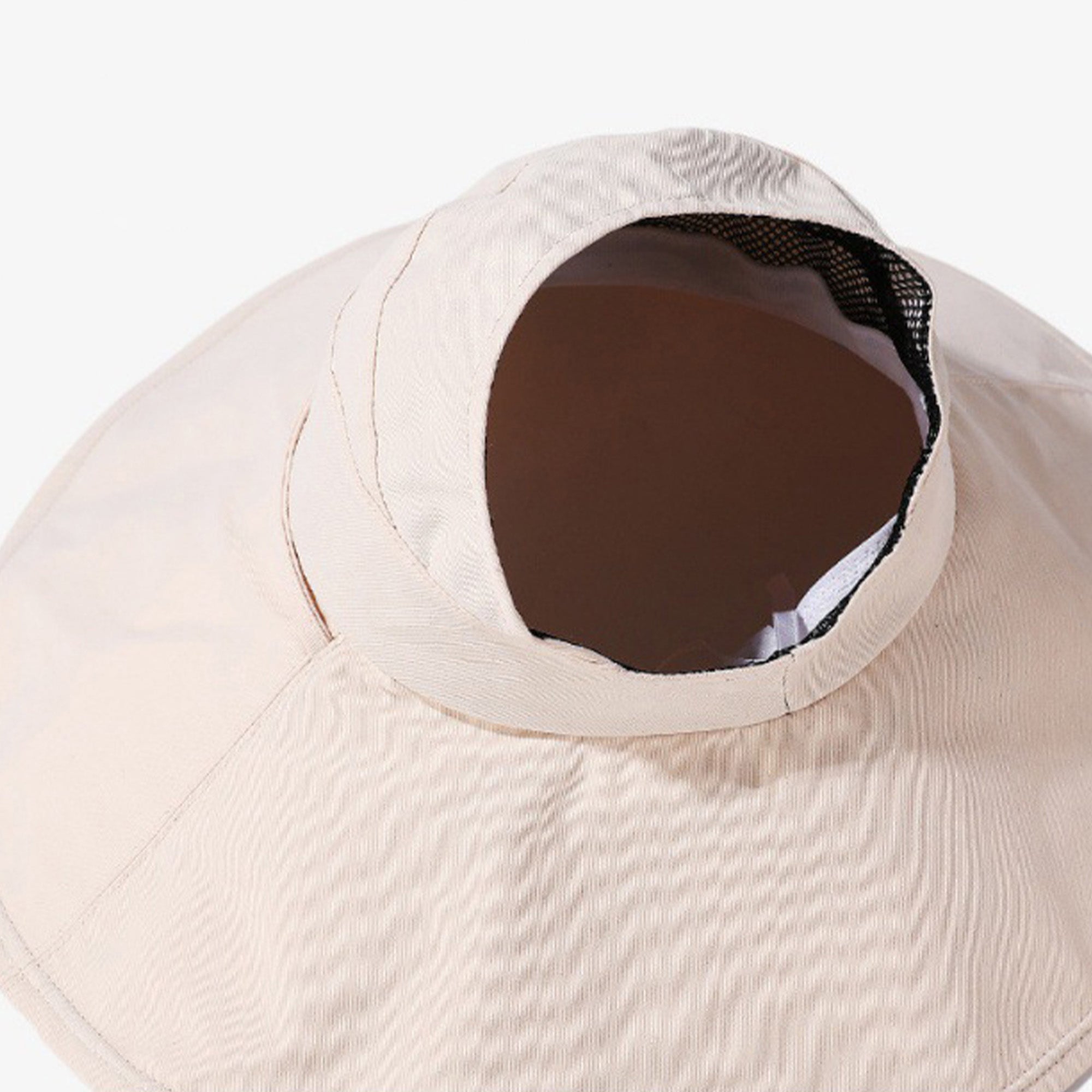 Anna-Kaci Womens Wide Brim Sun Hat with Floral Lining Ponytail Opening Lightweight Packable Beach Hat