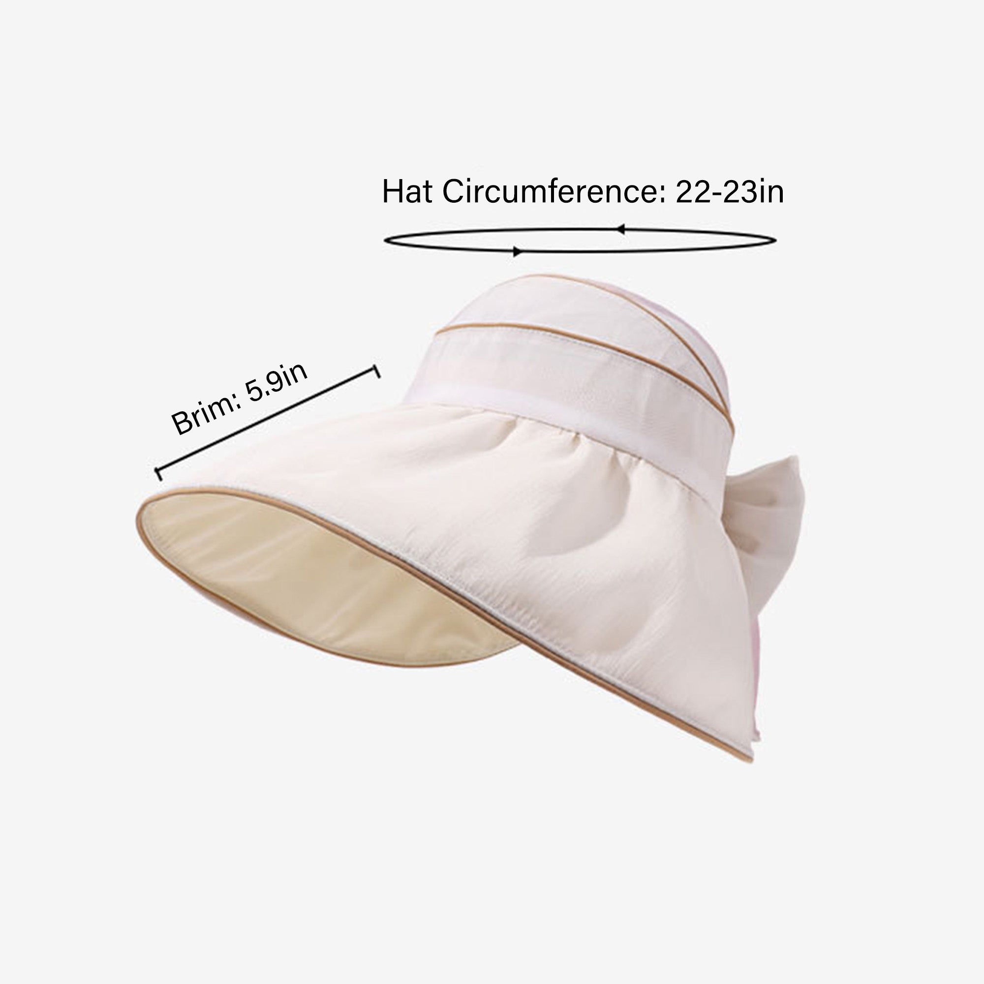 Anna-Kaci Womens Wide Brim Sun Hat Breathable Summer Beach Hat with Bow Detail and Ponytail Opening