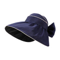 Anna-Kaci Womens Wide Brim Sun Hat Breathable Summer Beach Hat with Bow Detail and Ponytail Opening