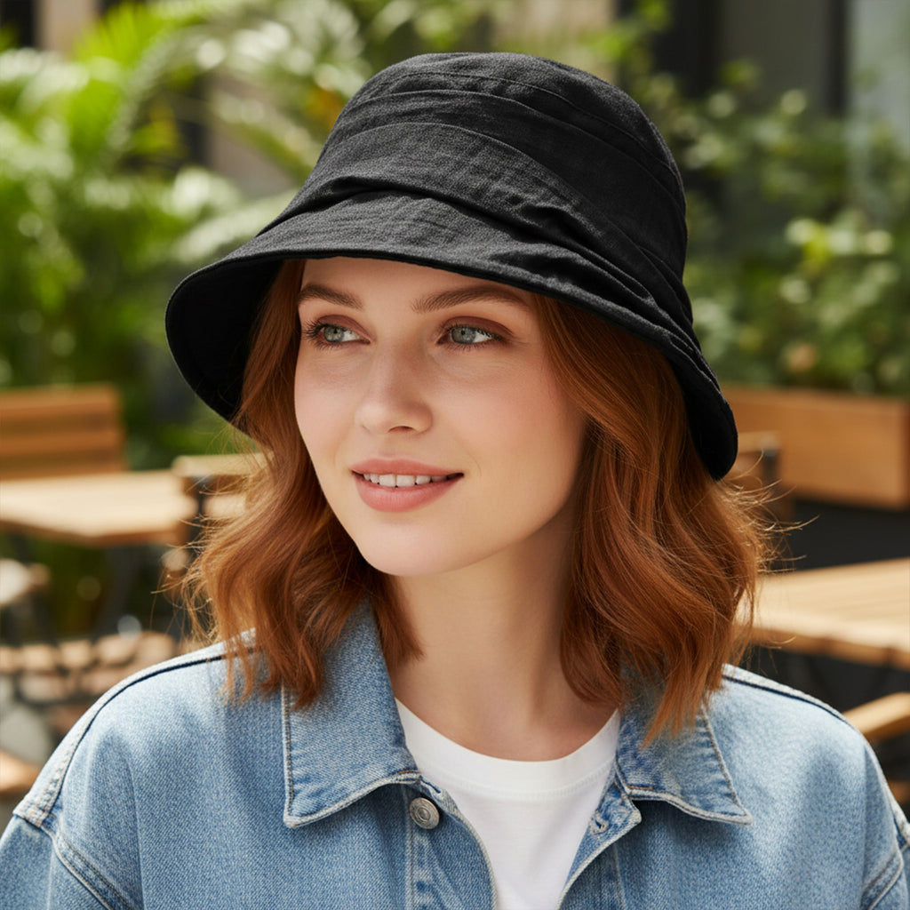 Anna-Kaci Womens Bucket Hat Soft Breathable Fabric Summer Casual Sun Hat for Travel Outdoor Beach Wear