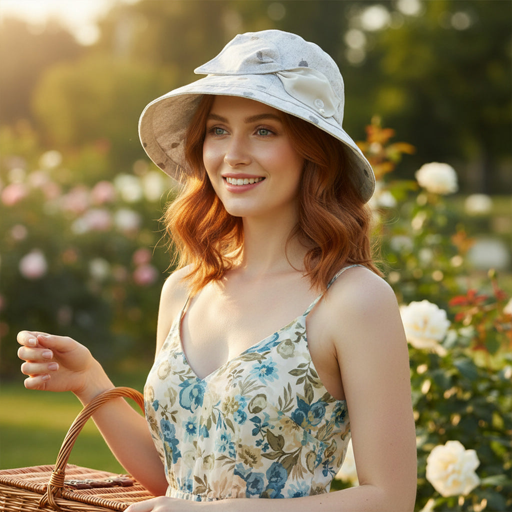 Anna-Kaci Womens Printed Bucket Hat Breathable Sun Hat with Foldable Brim Casual Outdoor Travel Beach Hat