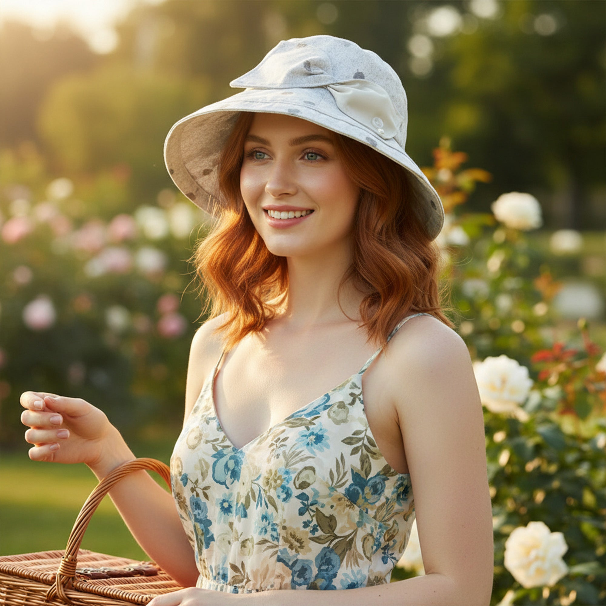 Anna-Kaci Womens Printed Bucket Hat Breathable Sun Hat with Foldable Brim Casual Outdoor Travel Beach Hat