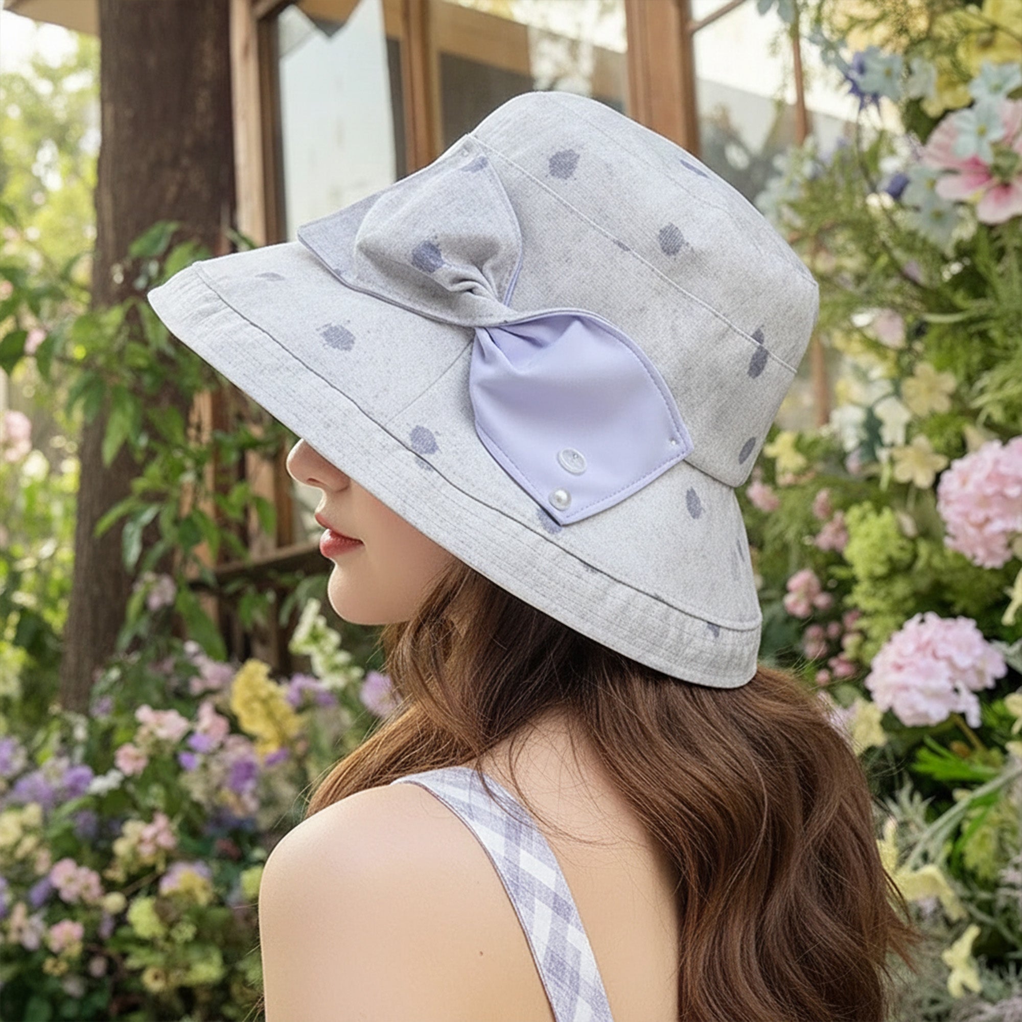 Anna-Kaci Womens Printed Bucket Hat Breathable Sun Hat with Foldable Brim Casual Outdoor Travel Beach Hat