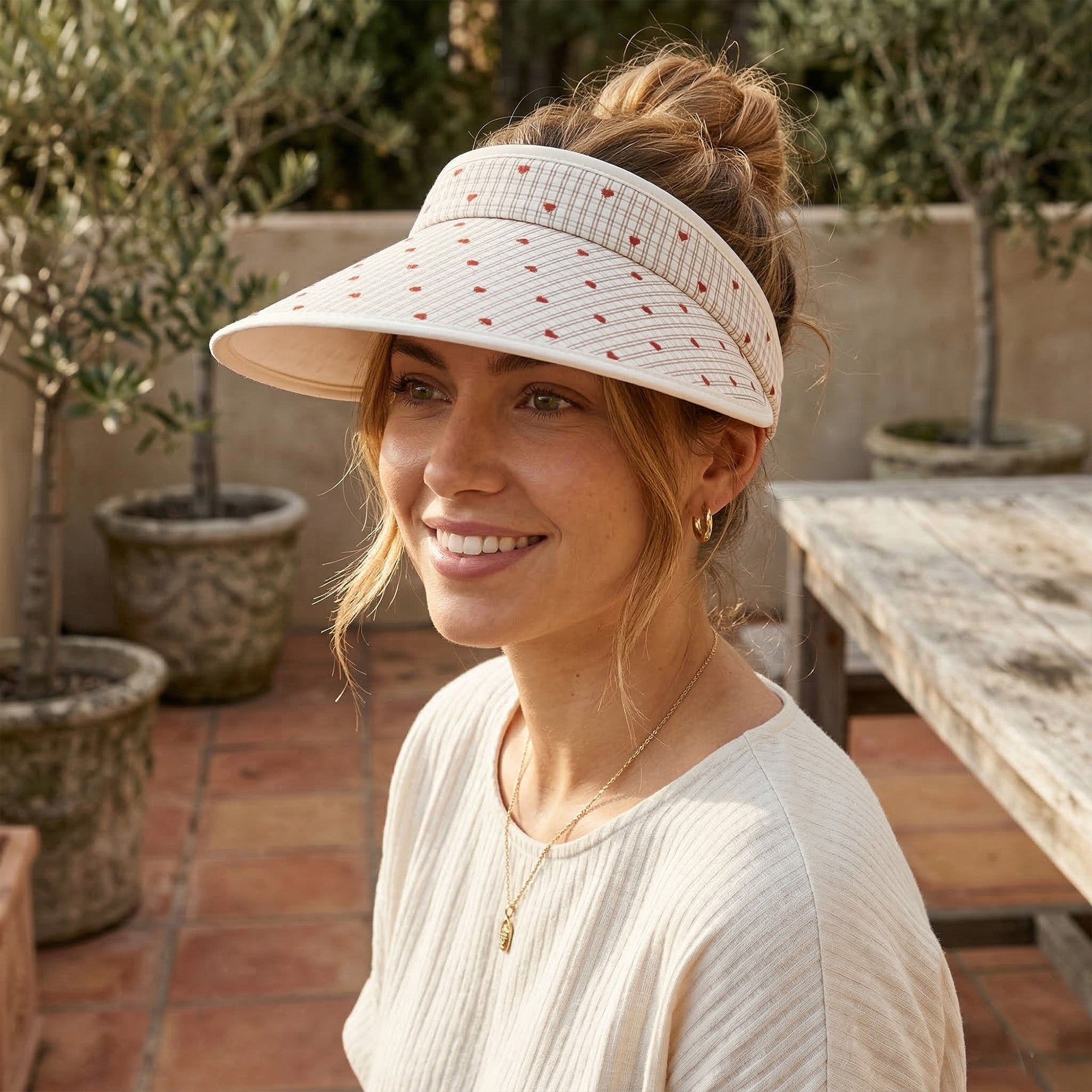 Anna-Kaci Womens Sun Visor Hat Lightweight Breathable Wide Brim Open Top Summer Travel Beach Hat