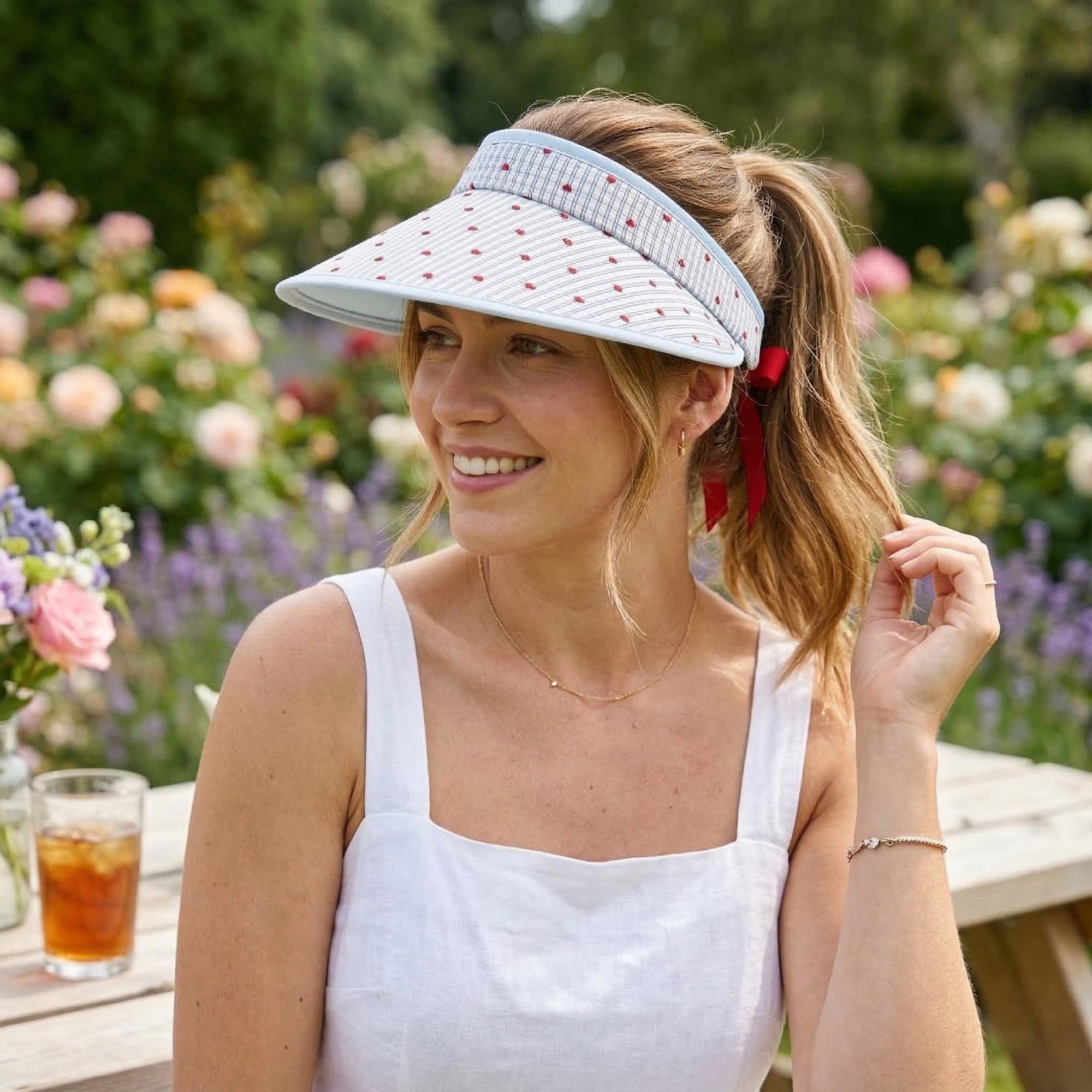 Anna-Kaci Womens Sun Visor Hat Lightweight Breathable Wide Brim Open Top Summer Travel Beach Hat