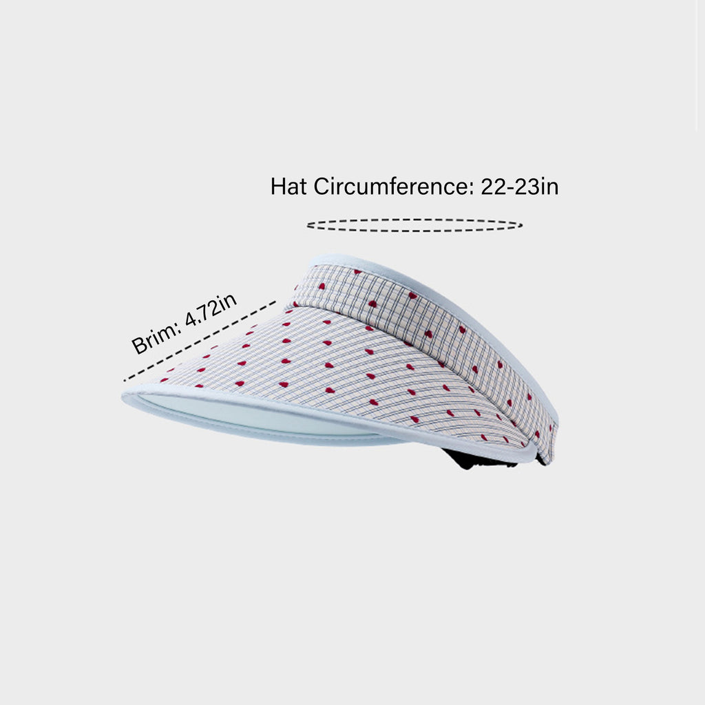 Anna-Kaci Womens Sun Visor Hat Lightweight Breathable Wide Brim Open Top Summer Travel Beach Hat
