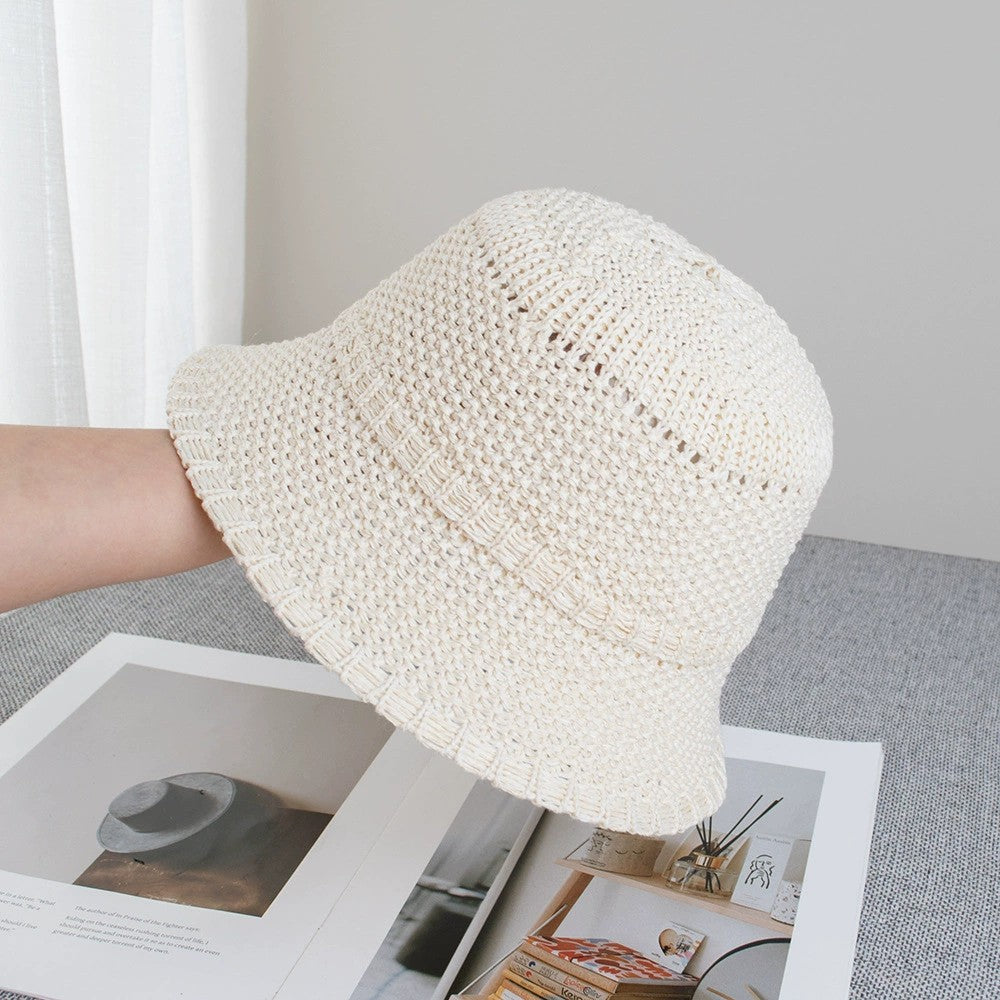 Anna-Kaci Women's Straw Bucket Hat Lightweight Woven Sun Hat Packable Summer Beach Hat with Breathable Design