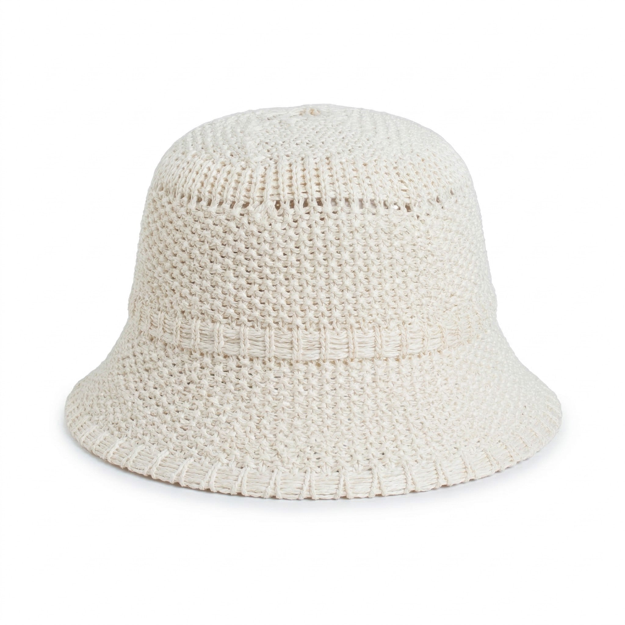 Anna-Kaci Women's Straw Bucket Hat Lightweight Woven Sun Hat Packable Summer Beach Hat with Breathable Design