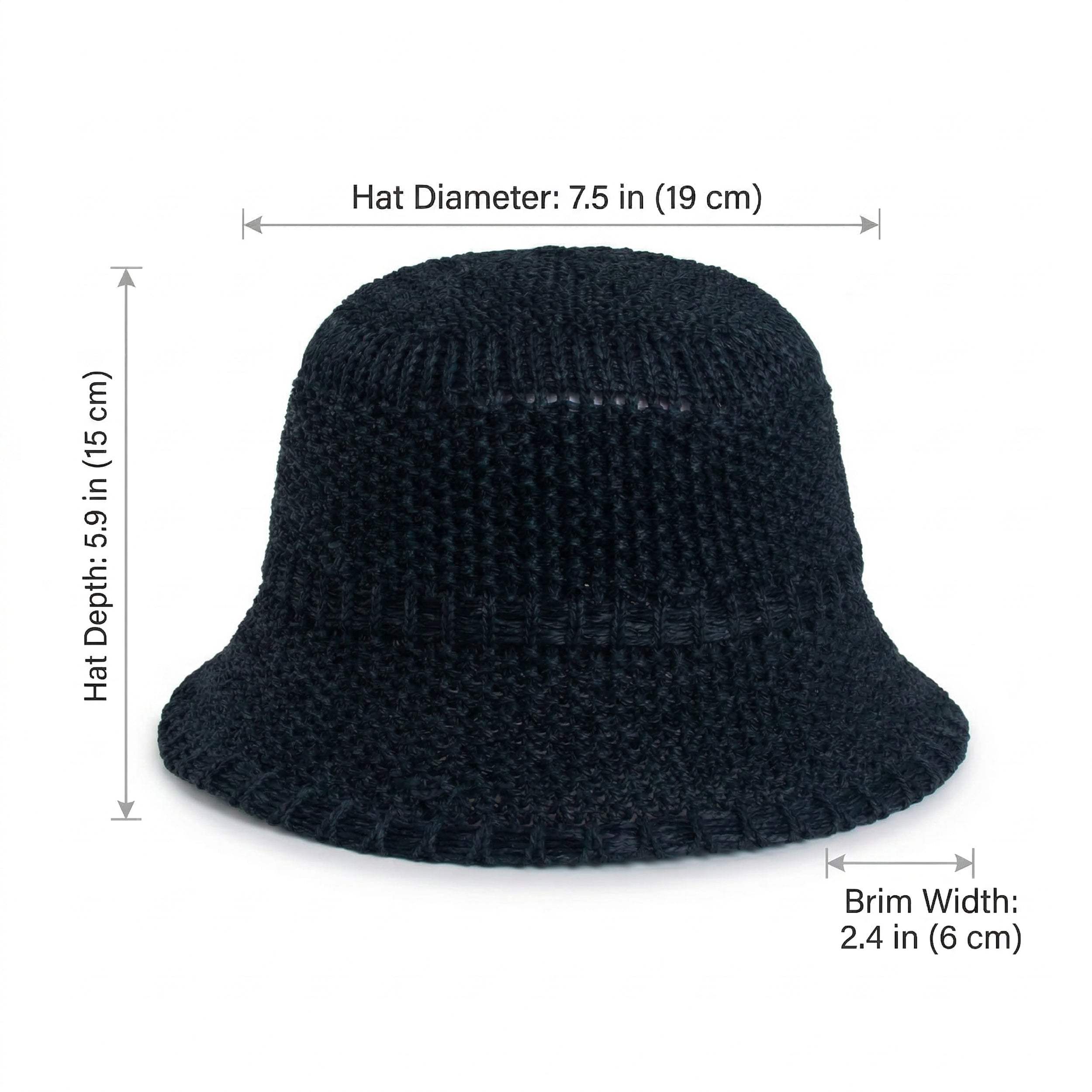 Anna-Kaci Women's Straw Bucket Hat Lightweight Woven Sun Hat Packable Summer Beach Hat with Breathable Design