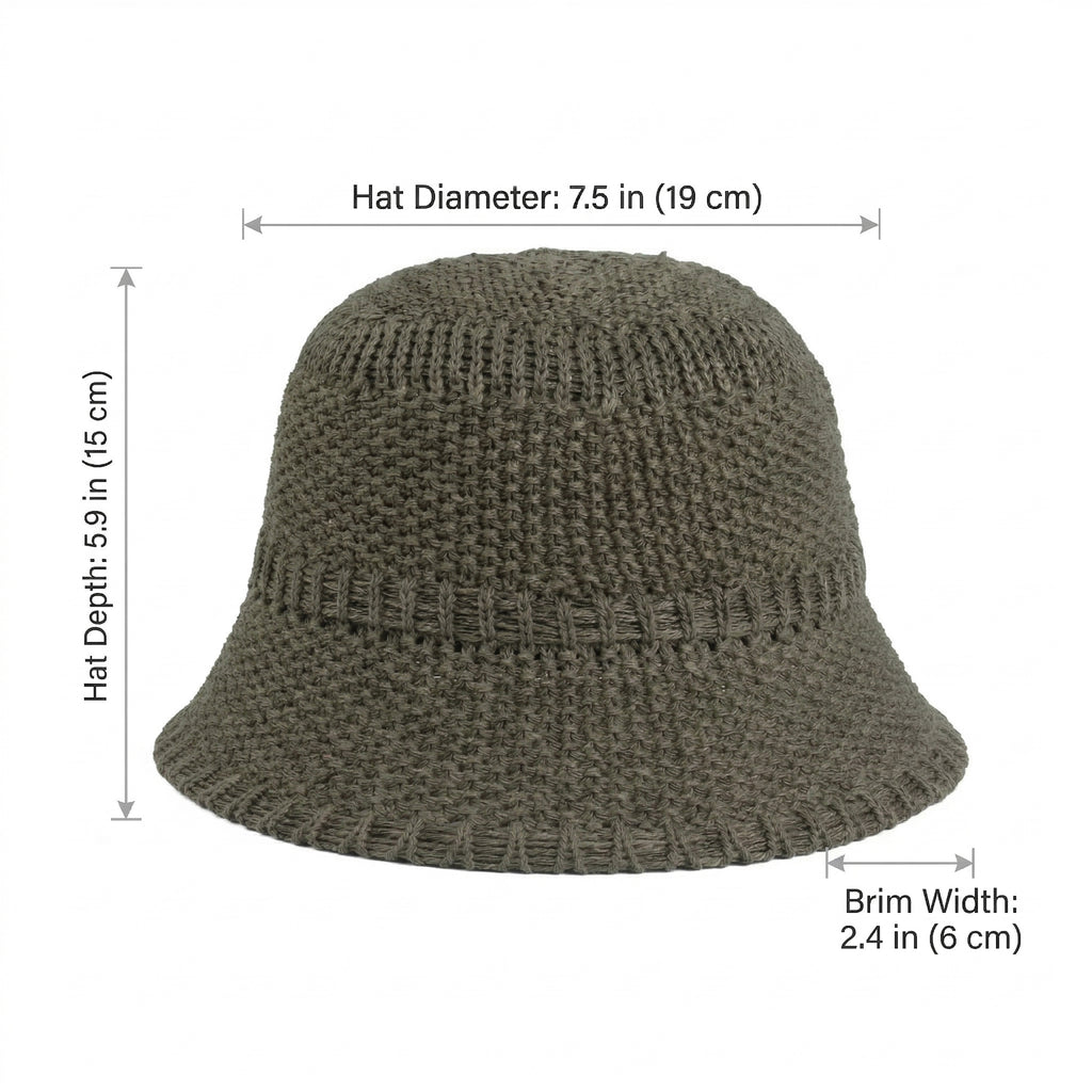 Anna-Kaci Women's Straw Bucket Hat Lightweight Woven Sun Hat Packable Summer Beach Hat with Breathable Design