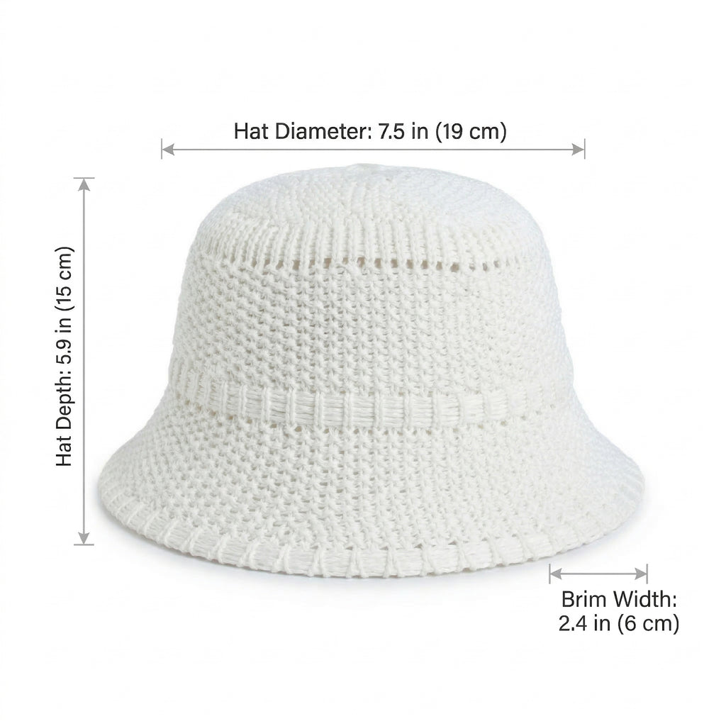 Anna-Kaci Women's Straw Bucket Hat Lightweight Woven Sun Hat Packable Summer Beach Hat with Breathable Design