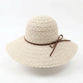 Anna-Kaci Women Wide Brim Crochet Sun Hat Lightweight Breathable Straw Hat with Chin Strap