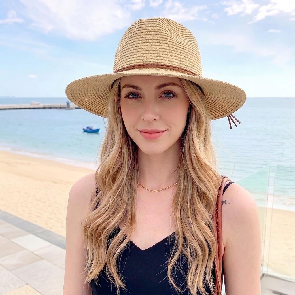 Anna-Kaci Women Wide Brim Straw Sun Hat Lightweight Breathable Summer Beach Hat Packable