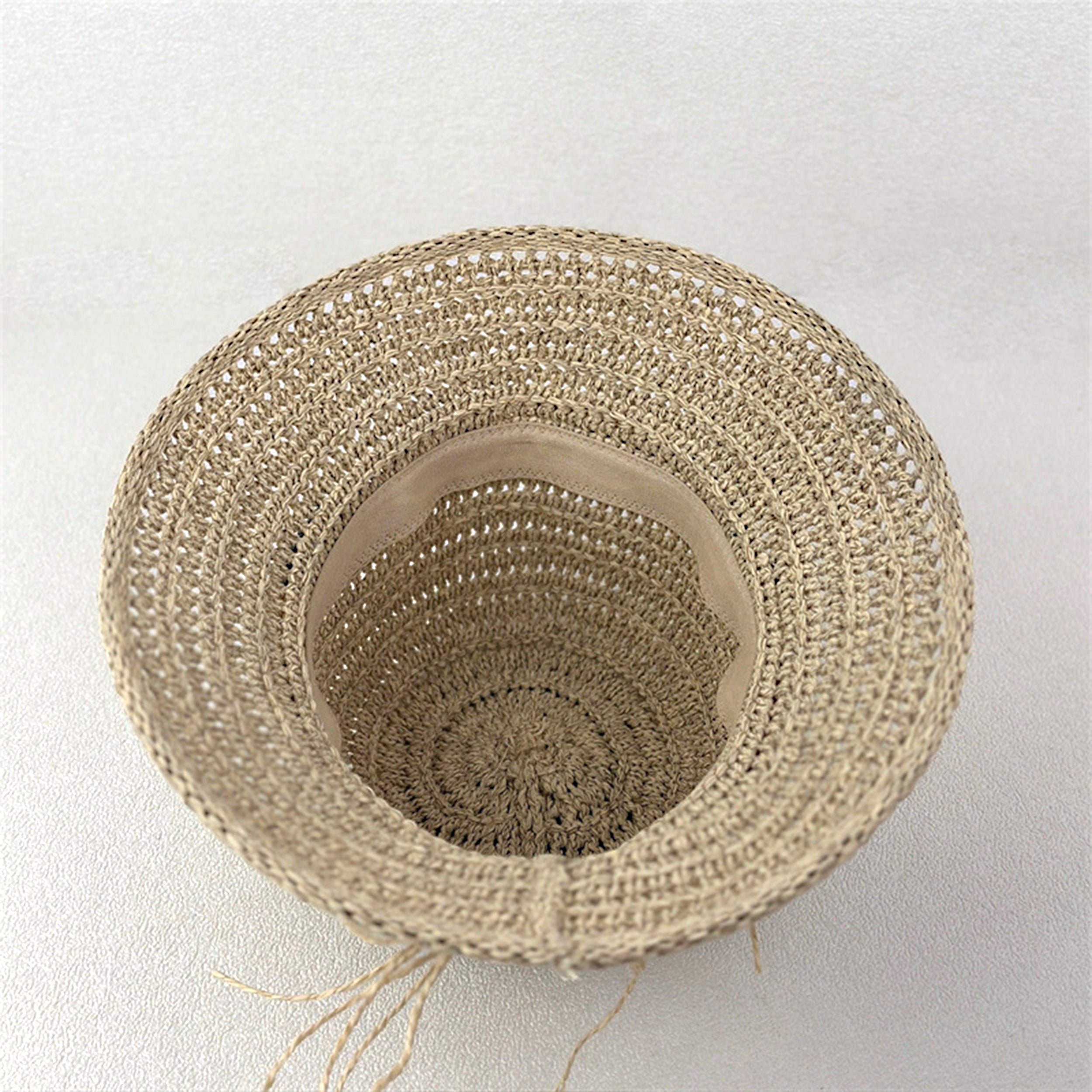 Anna-Kaci Women Crochet Bucket Hat Lightweight Breathable Straw Sun Hat with Woven Band