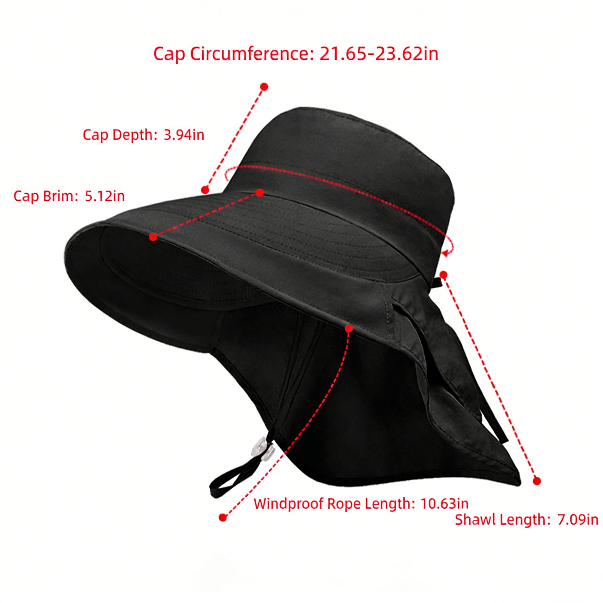 Anna-Kaci Wide Brim Sun Hat with Neck Flap Ponytail Opening Water Resistant Outdoor Hat for Women