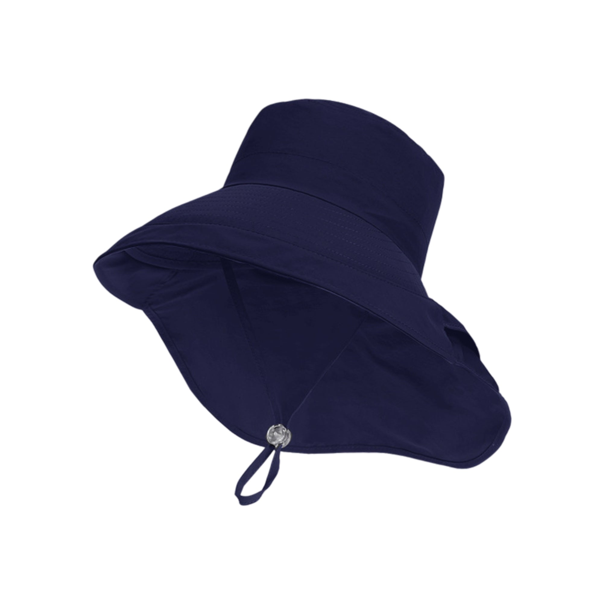 Anna-Kaci Wide Brim Sun Hat with Neck Flap Ponytail Opening Water Resistant Outdoor Hat for Women