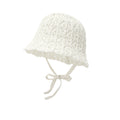 Anna-Kaci Women's Crochet Bucket Sun Hat Wide Brim Knit Beach Hat Adjustable Chin Tie Summer Hat