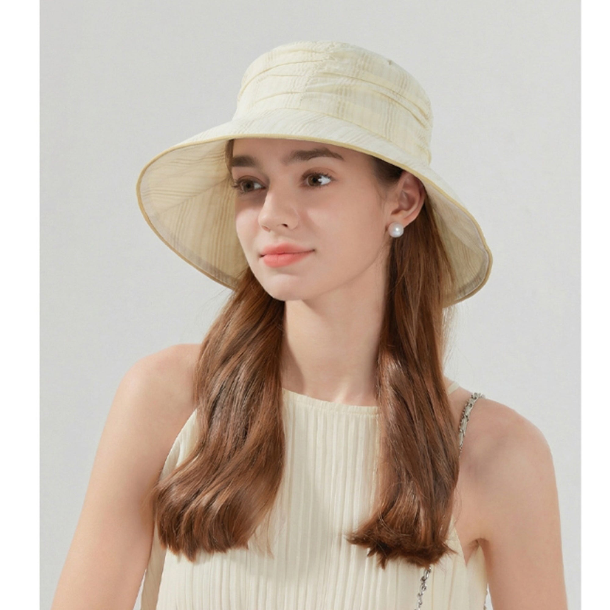Anna-Kaci Women's Lightweight Bucket Hat Wide Brim Sun Hat Breathable Mesh Lining Casual Summer Hat