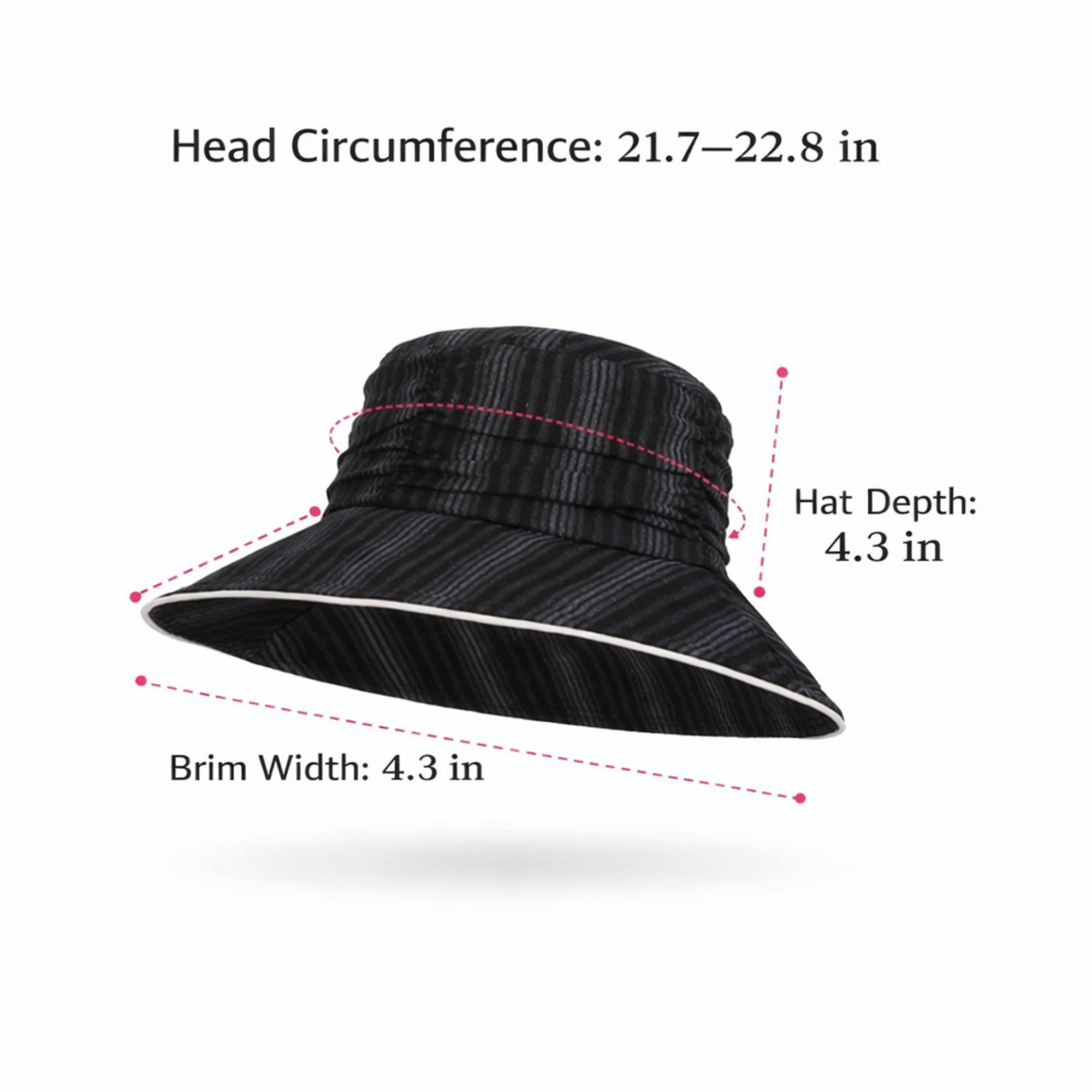 Anna-Kaci Women's Lightweight Bucket Hat Wide Brim Sun Hat Breathable Mesh Lining Casual Summer Hat