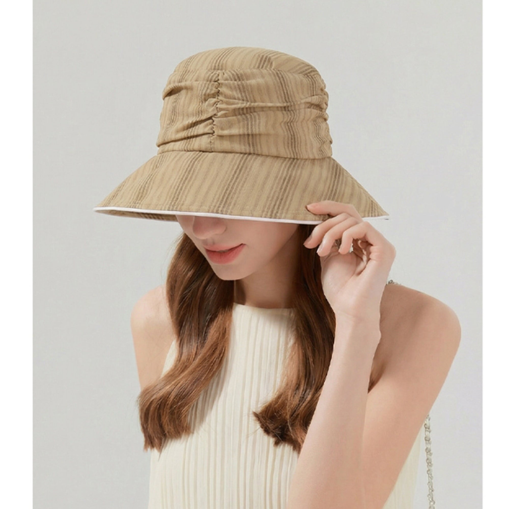 Anna-Kaci Women's Lightweight Bucket Hat Wide Brim Sun Hat Breathable Mesh Lining Casual Summer Hat