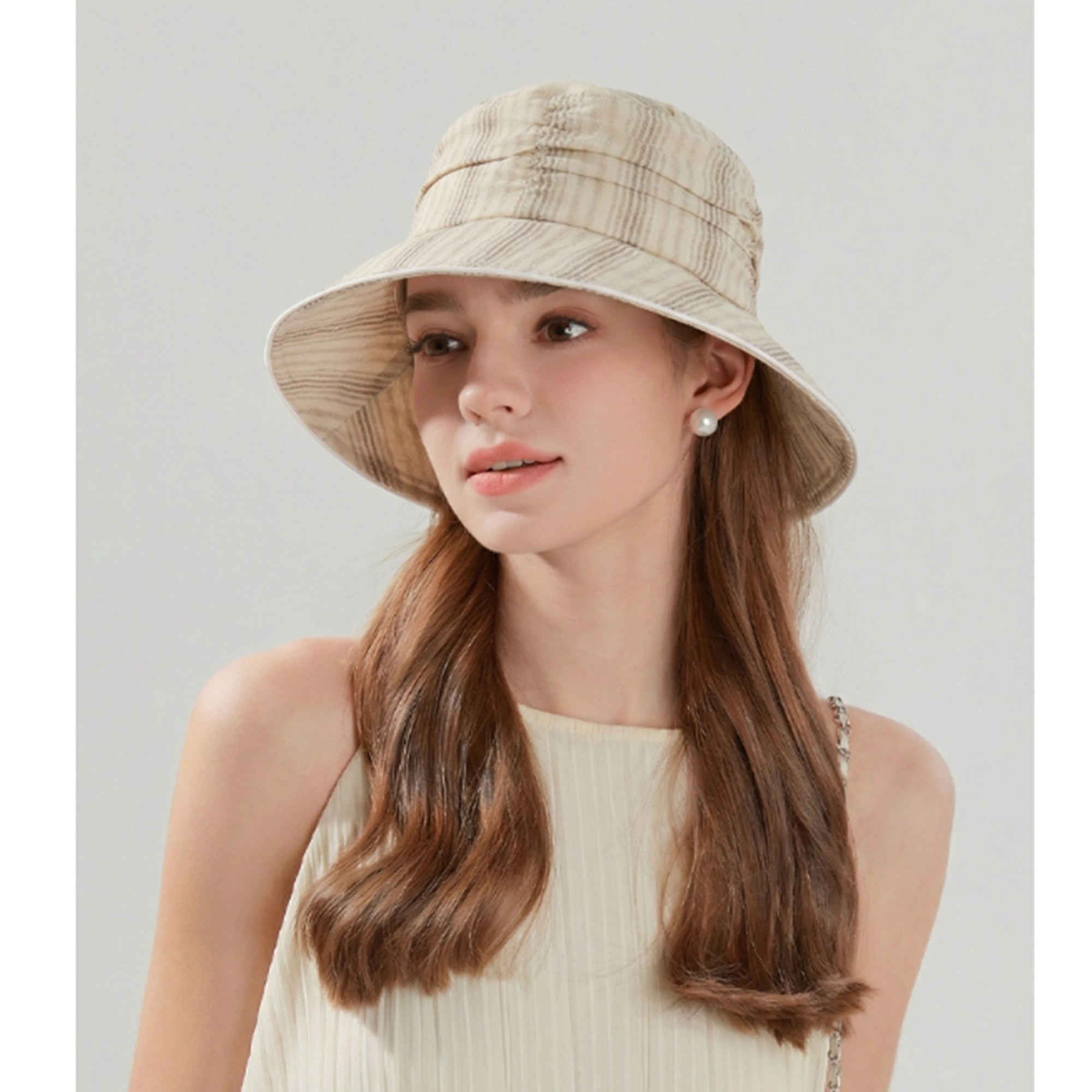 Anna-Kaci Women's Lightweight Bucket Hat Wide Brim Sun Hat Breathable Mesh Lining Casual Summer Hat