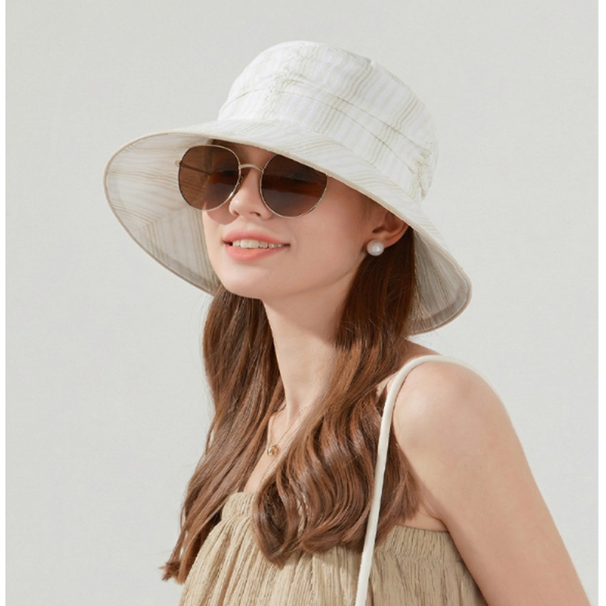 Anna-Kaci Women's Lightweight Bucket Hat Wide Brim Sun Hat Breathable Mesh Lining Casual Summer Hat