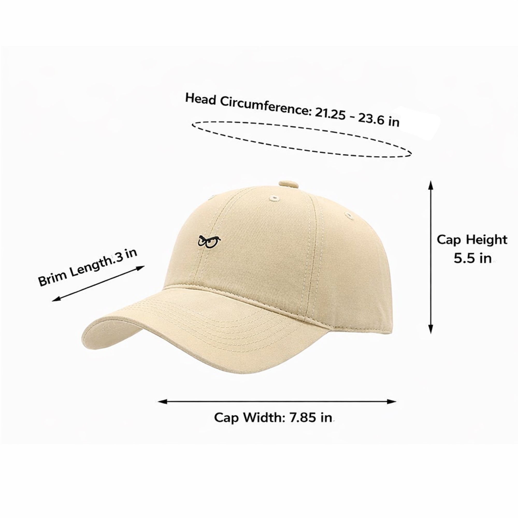Anna-Kaci Women's Cotton Baseball Cap Adjustable Strap Lightweight Embroidered Casual Everyday Hat