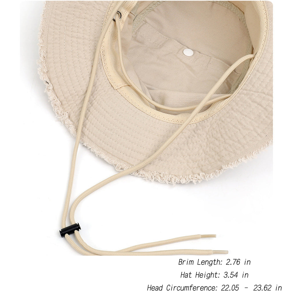 Anna-Kaci Wide Brim Bucket Hat Adjustable Chin Strap Sun Hat Foldable Packable Outdoor Hat