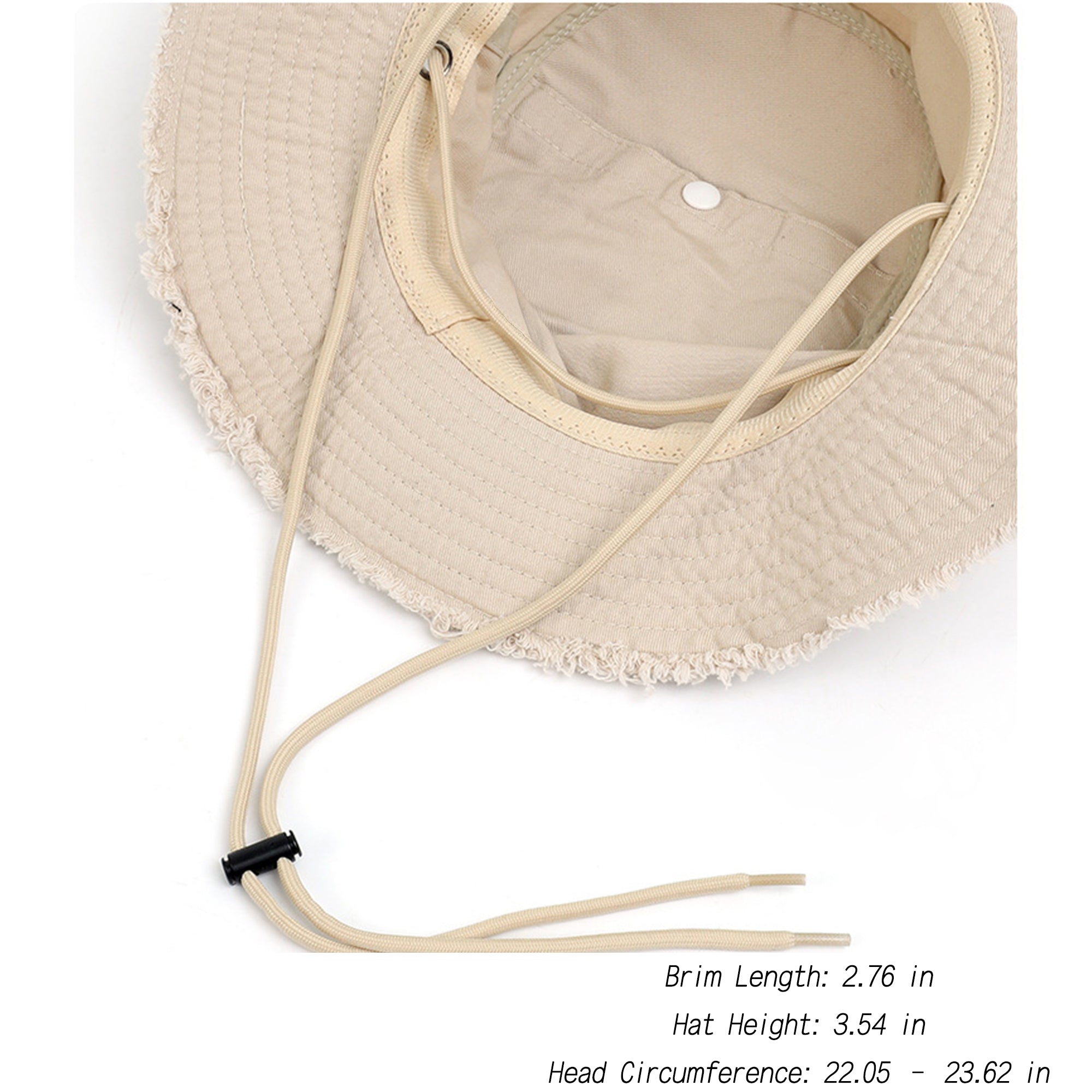 Anna-Kaci Wide Brim Bucket Hat Adjustable Chin Strap Sun Hat Foldable Packable Outdoor Hat