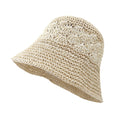 Anna-Kaci Straw Bucket Hat Woven Knit Breathable Sun Hat Adjustable Summer Hat