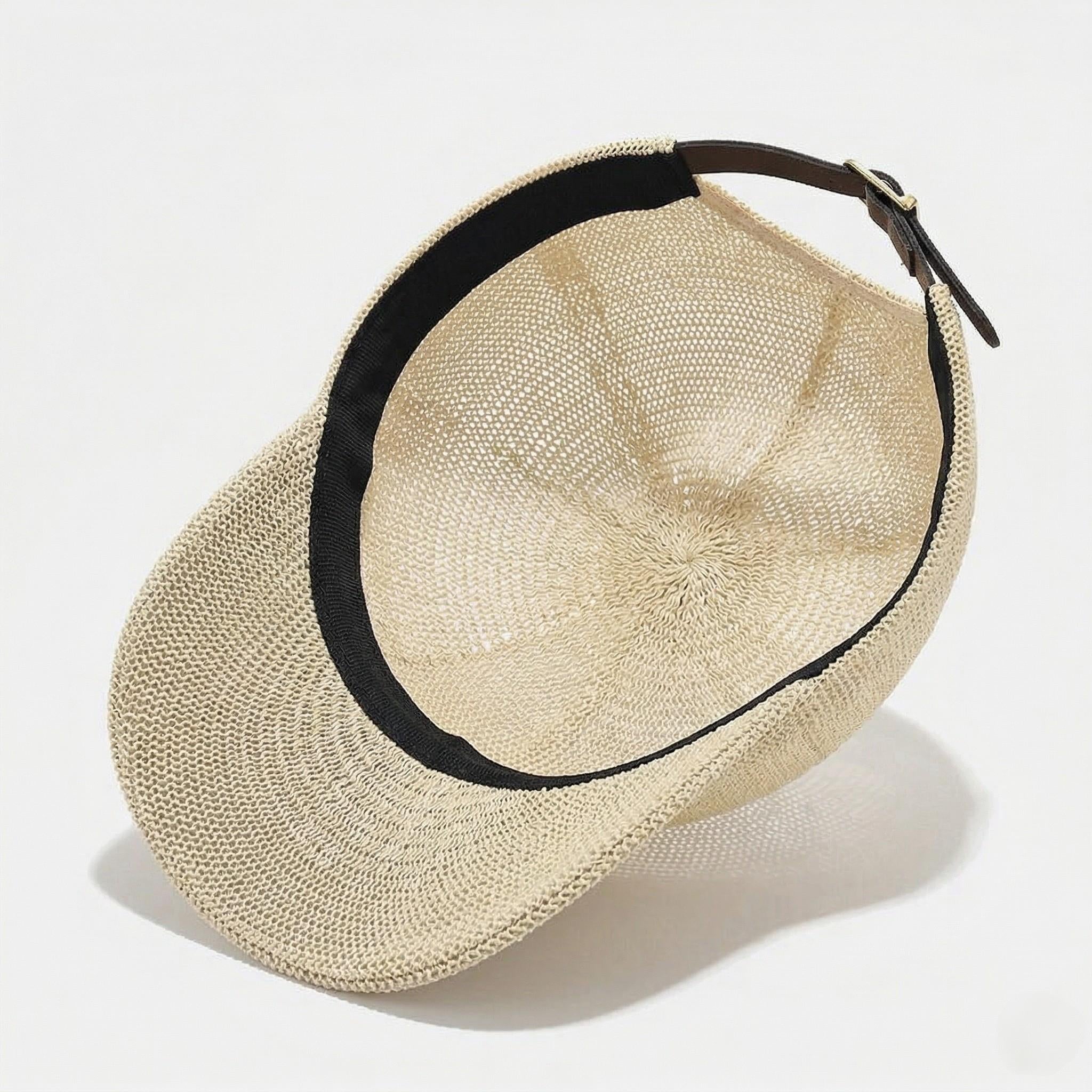 Anna-Kaci Women Straw Baseball Cap Lightweight Breathable Sun Hat Casual Summer Visor Hat