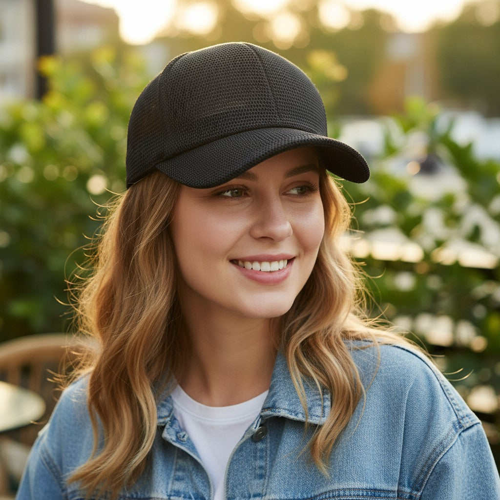 Anna-Kaci Women Straw Baseball Cap Lightweight Breathable Sun Hat Casual Summer Visor Hat