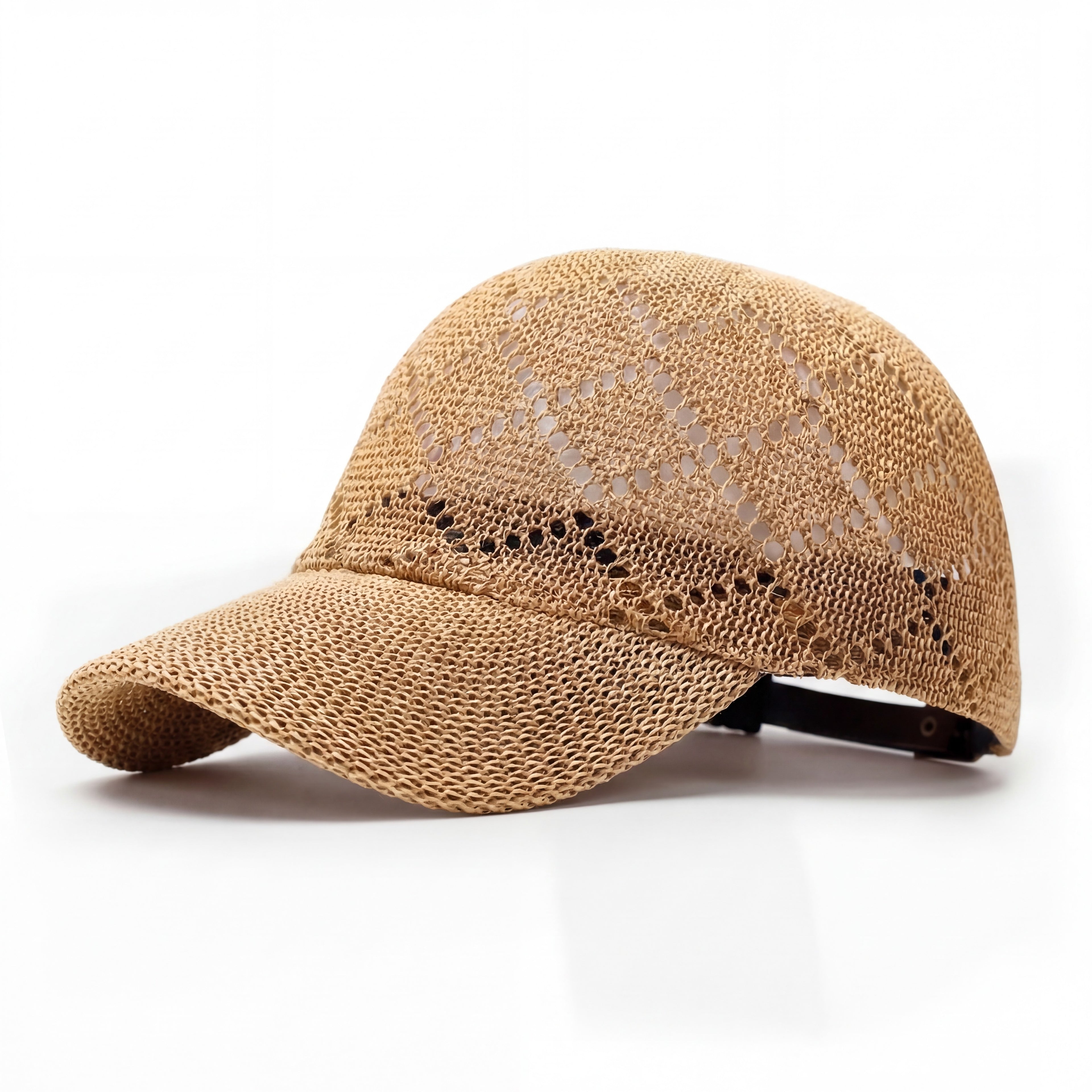 Anna-Kaci Women Woven Straw Baseball Hat Breathable Mesh Cap Lightweight Summer Sun Visor