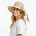 Anna-Kaci Women Straw Sun Hat Wide Brim Woven Beach Hat Bow Tie Detail Breathable Summer Hat